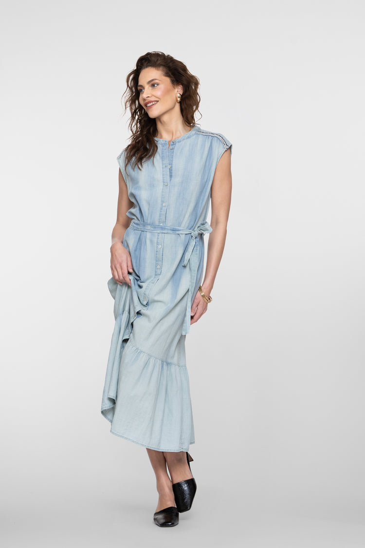 Geisha maxi jurk met stroken