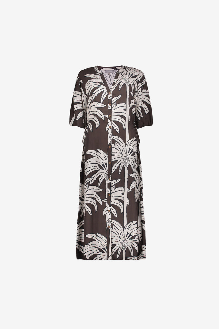 Geisha maxi jurk met palmprint