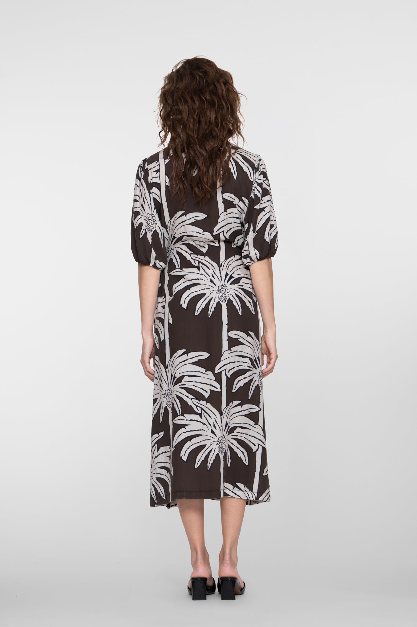 Geisha maxi jurk met palmprint