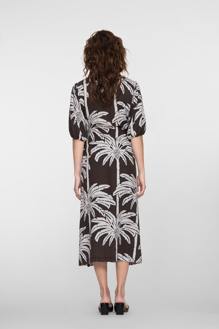 Geisha maxi jurk met palmprint