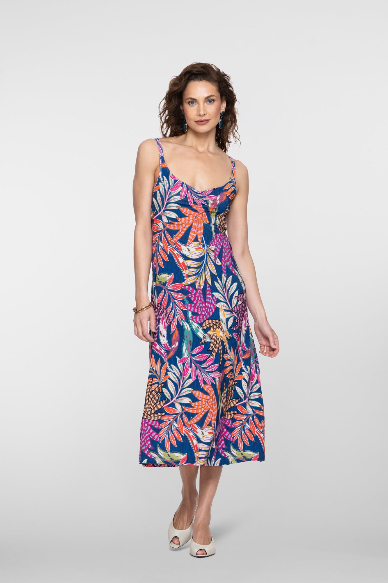 Geisha jurk met tropische print