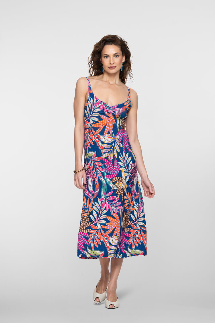 Geisha jurk met tropische print