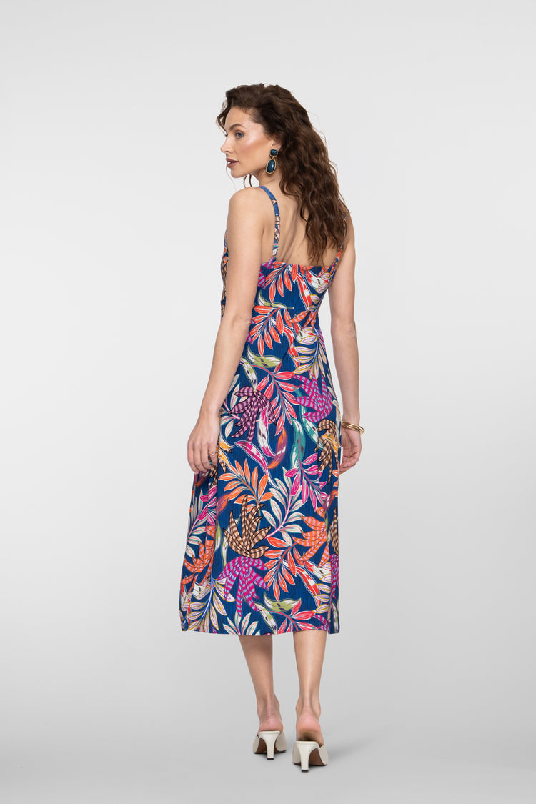 Geisha jurk met tropische print