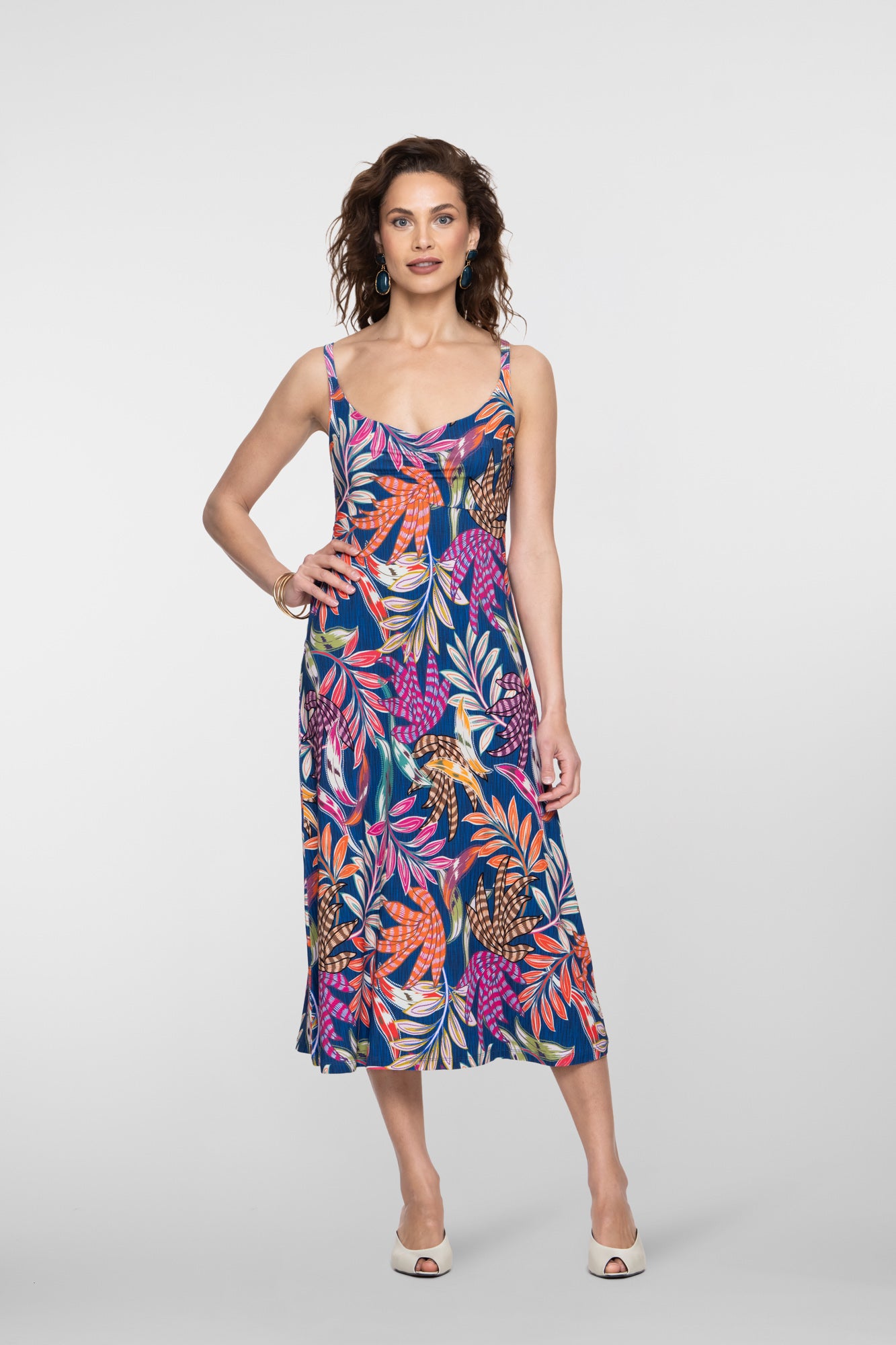 Geisha jurk met tropische print