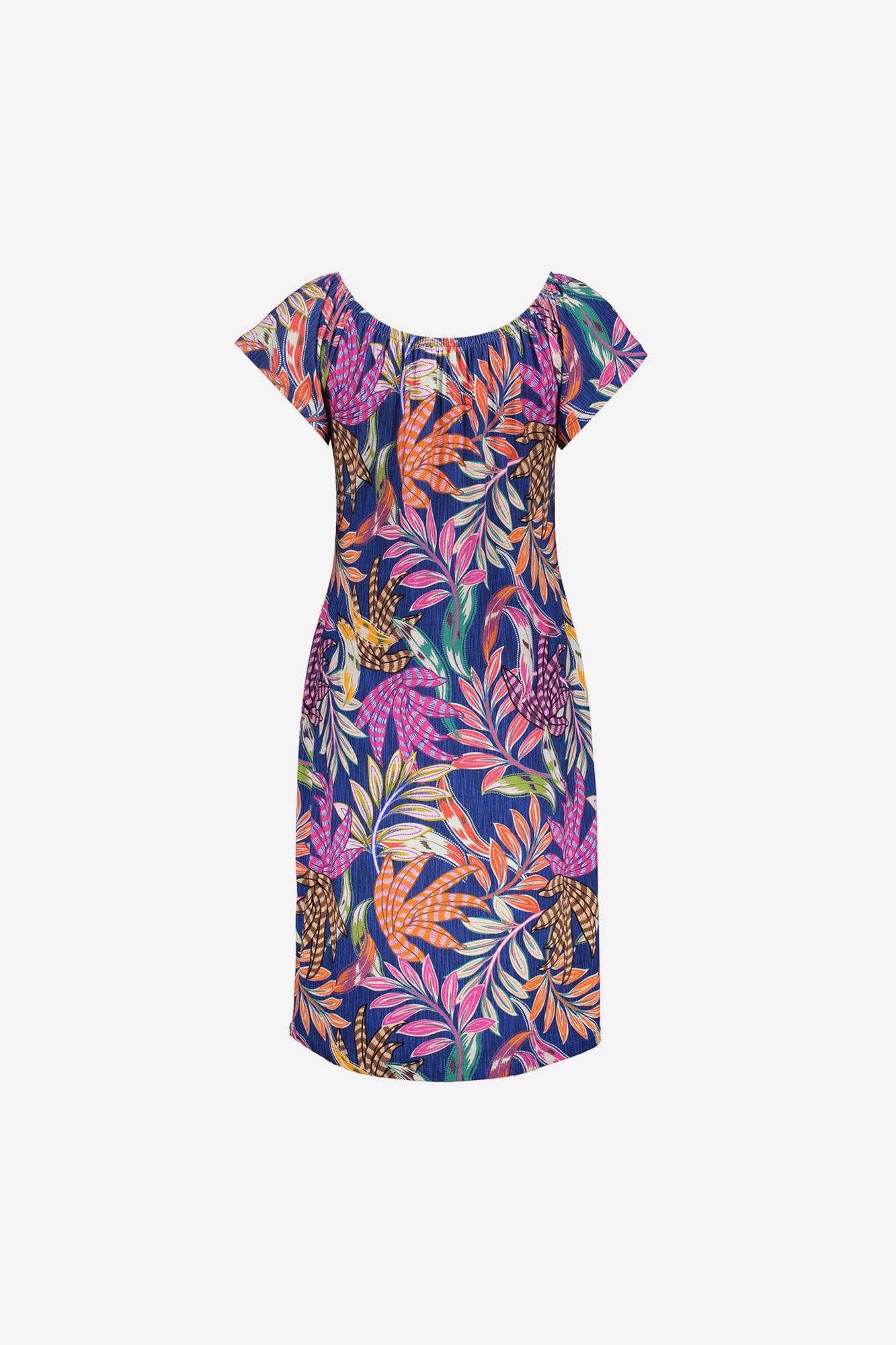 Off shoulder jurk met print
