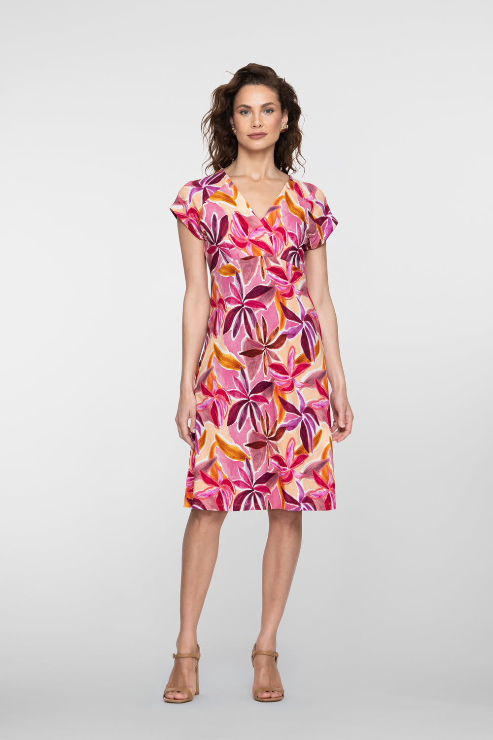 Geisha Tricot jurk met bloemprint