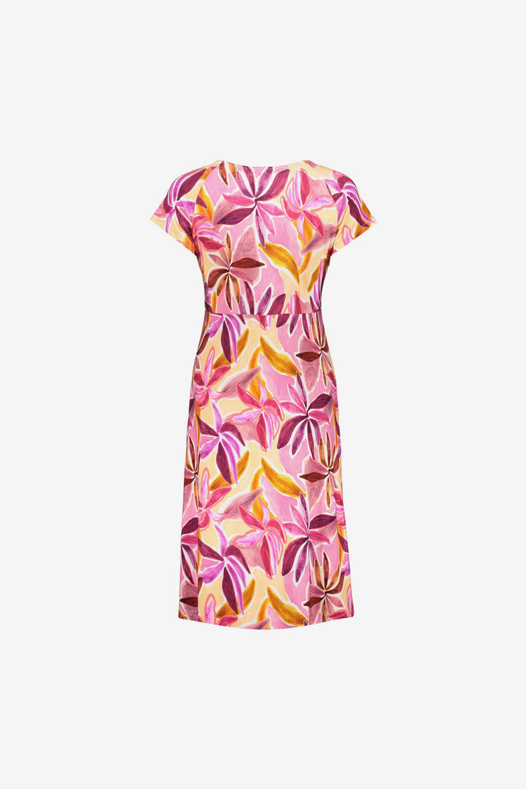 Geisha Tricot jurk met bloemprint