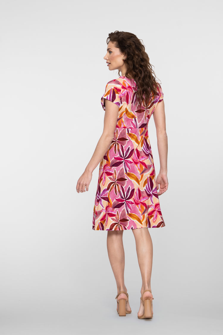 Geisha Tricot jurk met bloemprint