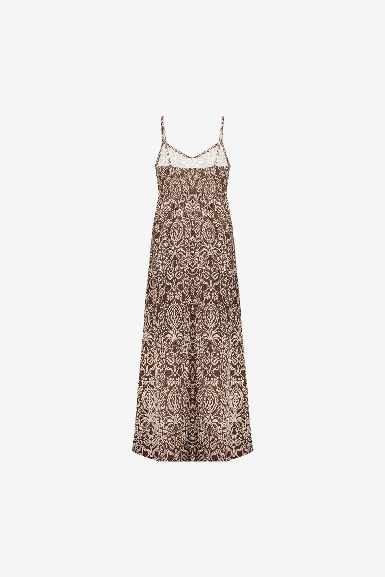 Geisha maxi jurk met broderie details