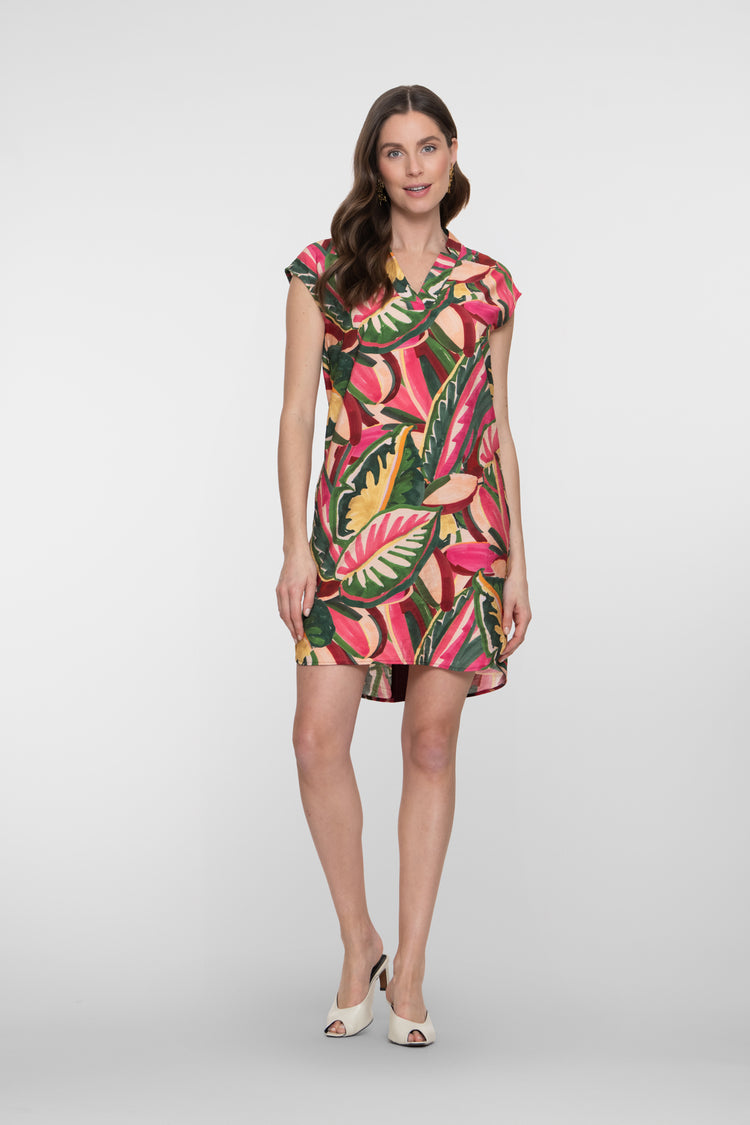 Geisha zomerse jurk met V-hals