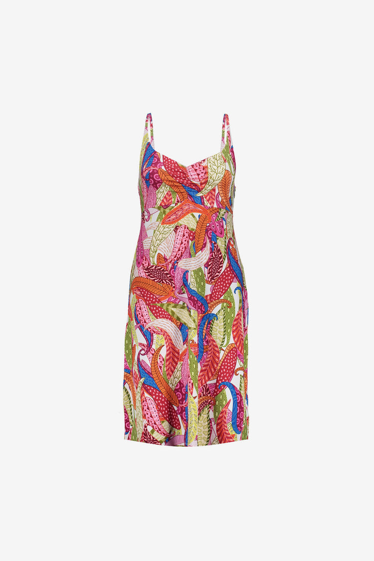 Geisha zomerjurk met kleurrijke print
