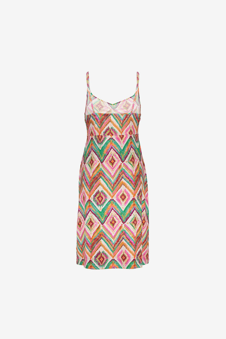 Geisha zomerjurk met kleurrijke print
