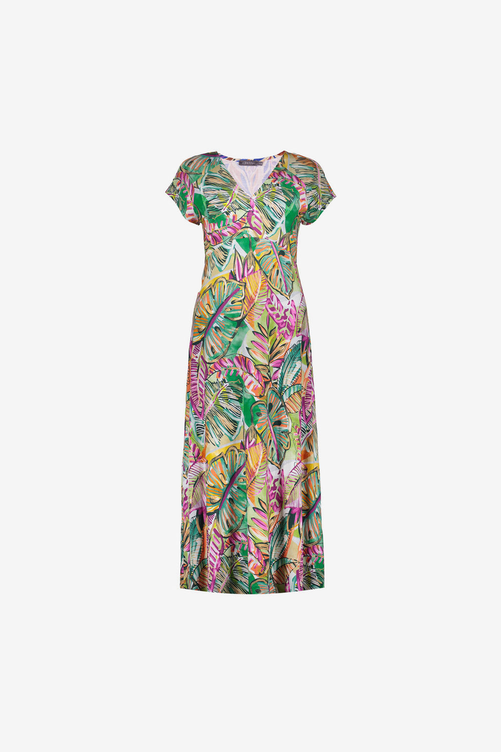 Geisha jurk met print en aangeknipte mouwen