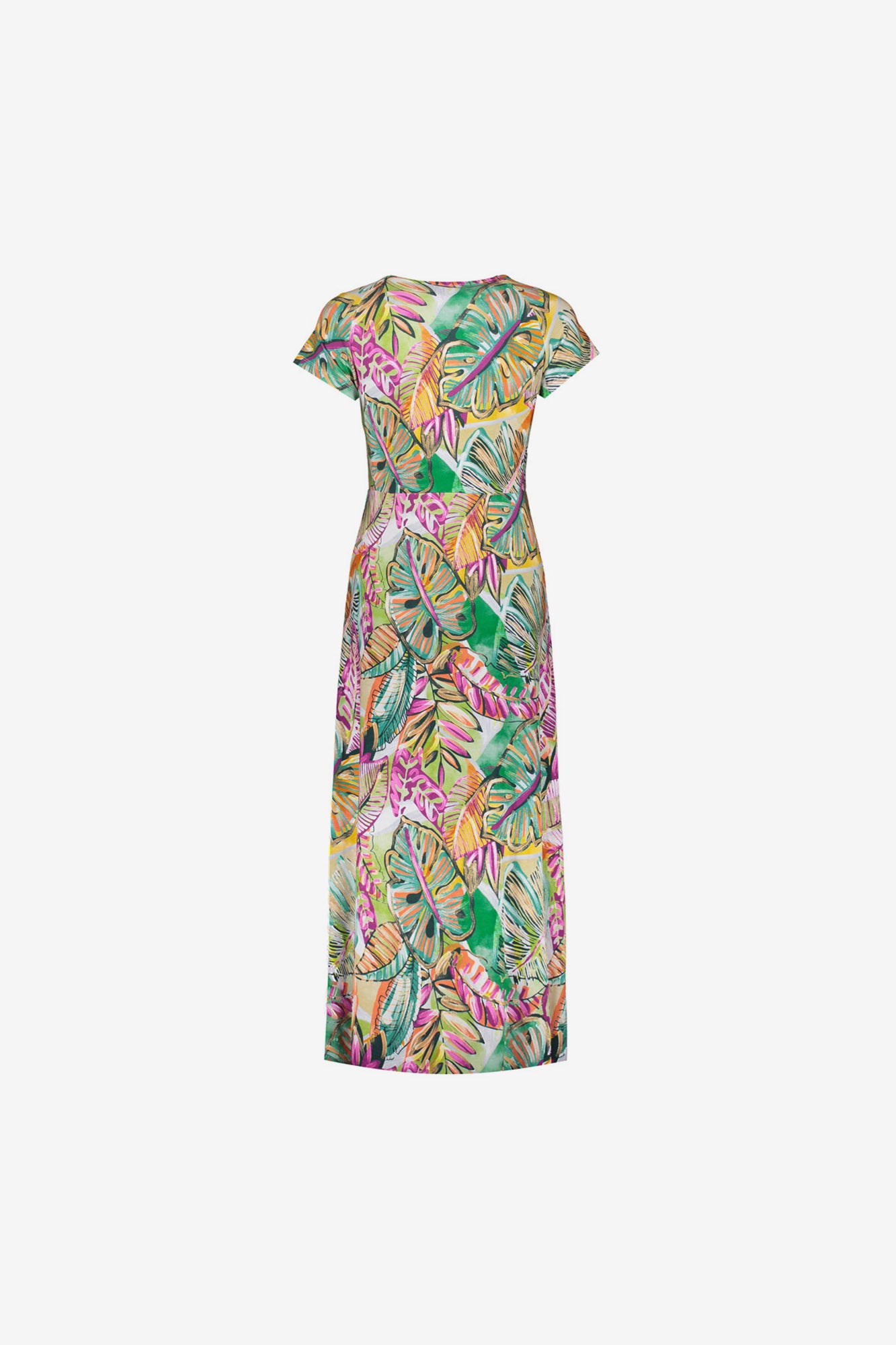 Geisha jurk met print en aangeknipte mouwen