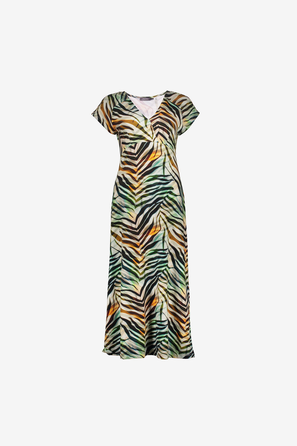 Geisha jurk met print en aangeknipte mouwen