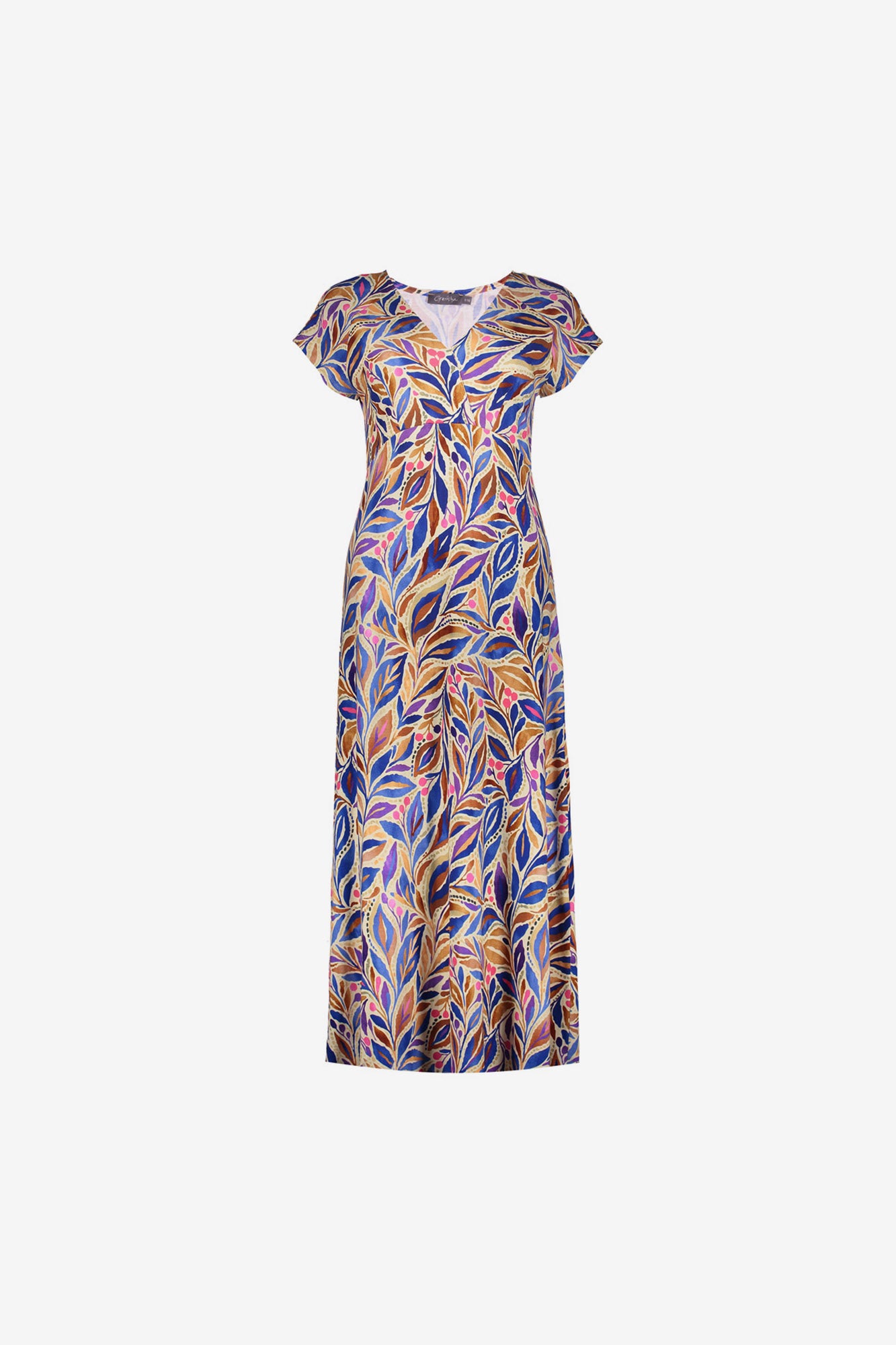 Geisha jurk met print en aangeknipte mouwen
