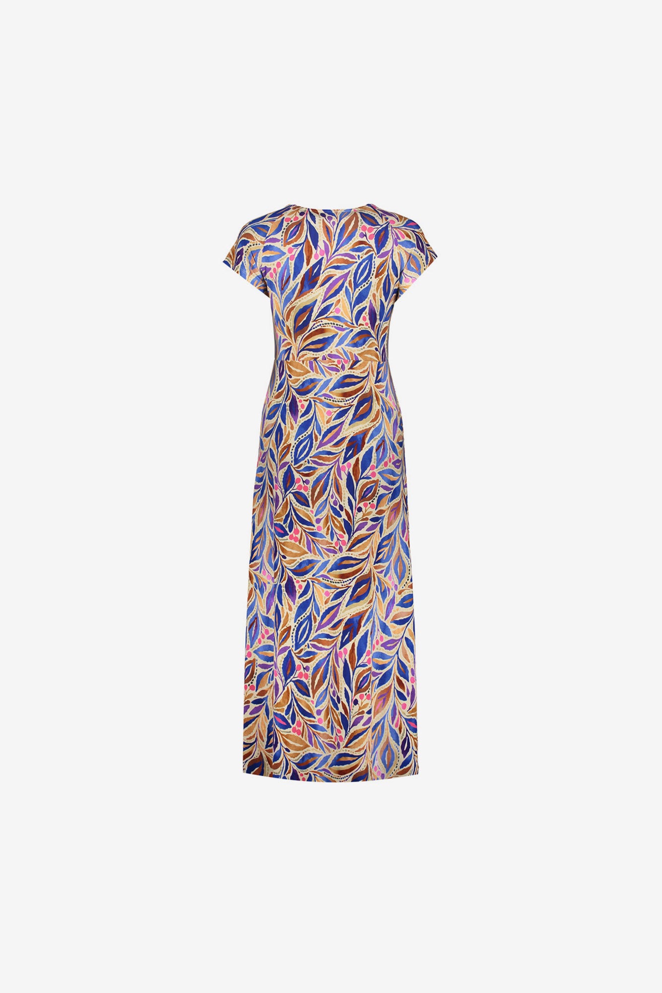 Geisha jurk met print en aangeknipte mouwen