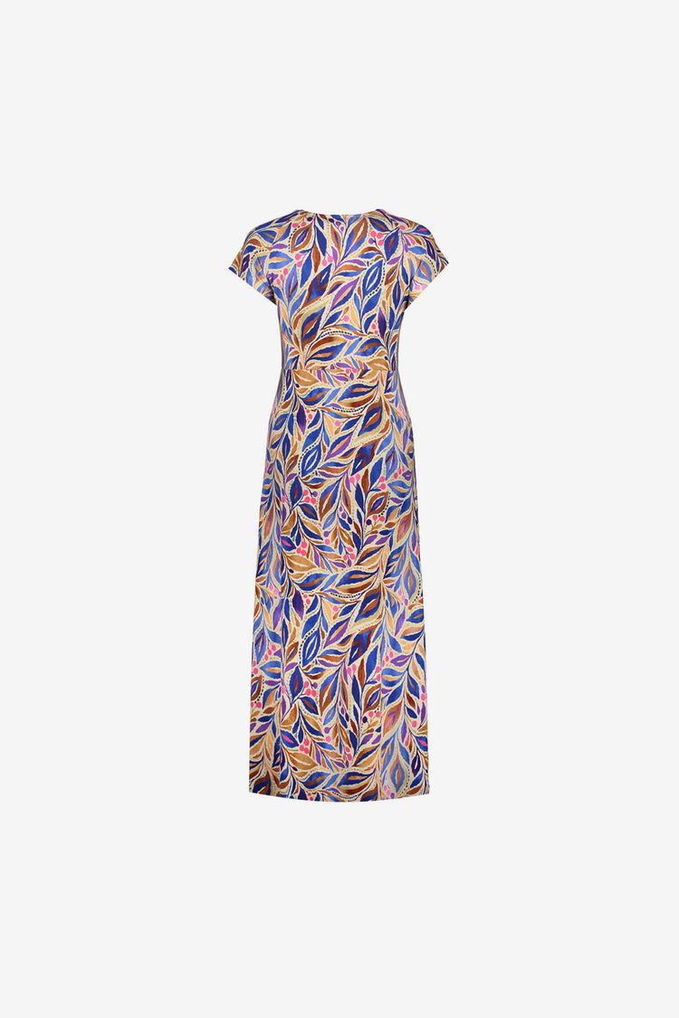 Geisha jurk met print en aangeknipte mouwen