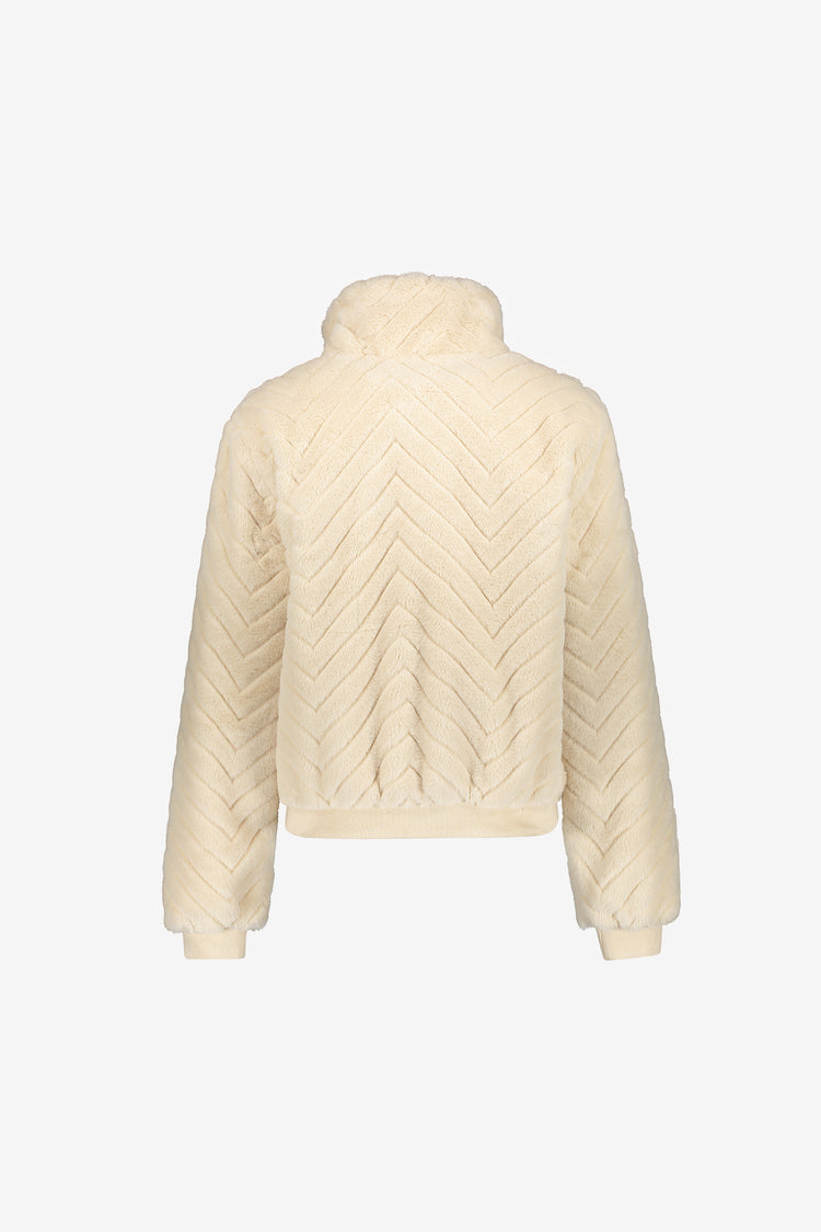 Geisha teddy jack met hoge kraag en zigzagpatroon