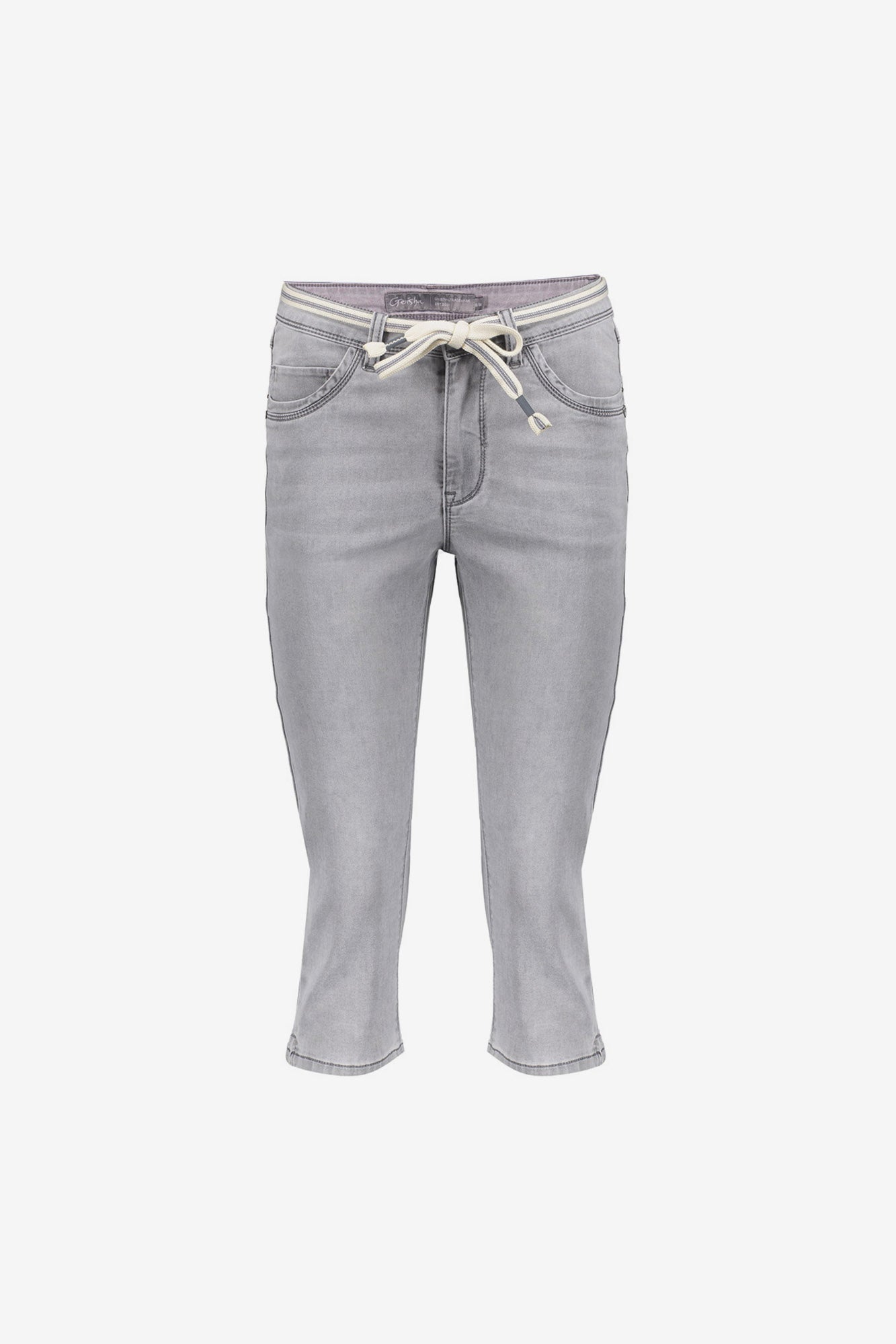 Geisha spijker capri grey denim