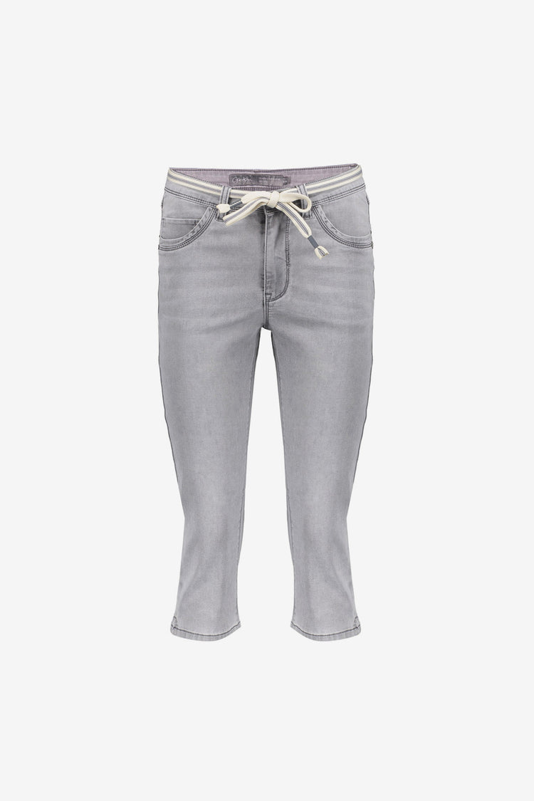 Geisha spijker capri grey denim