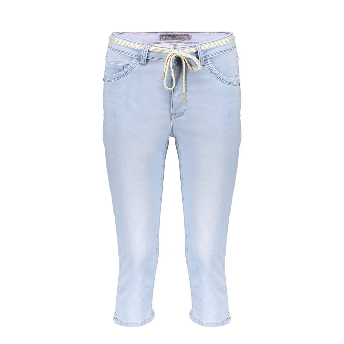 Geisha spijker capri bleached denim