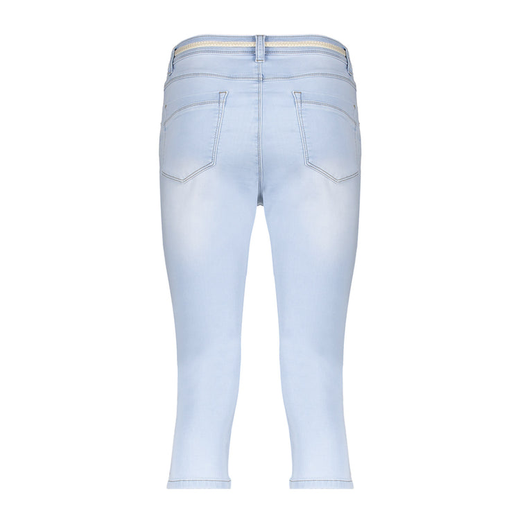 Geisha spijker capri bleached denim