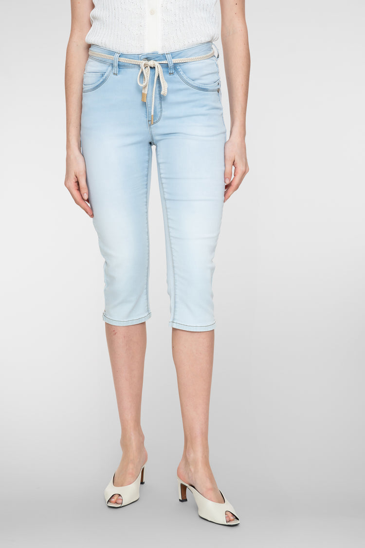 Geisha spijker capri bleached denim