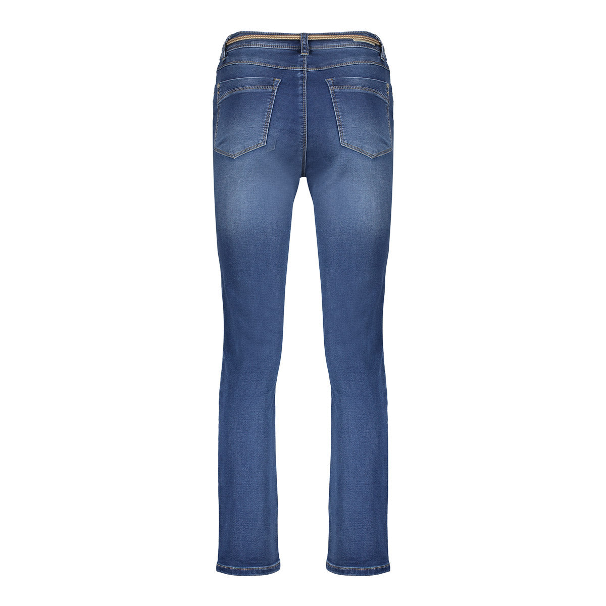 Geisha spijkerbroek geregen koordje stonewash denim