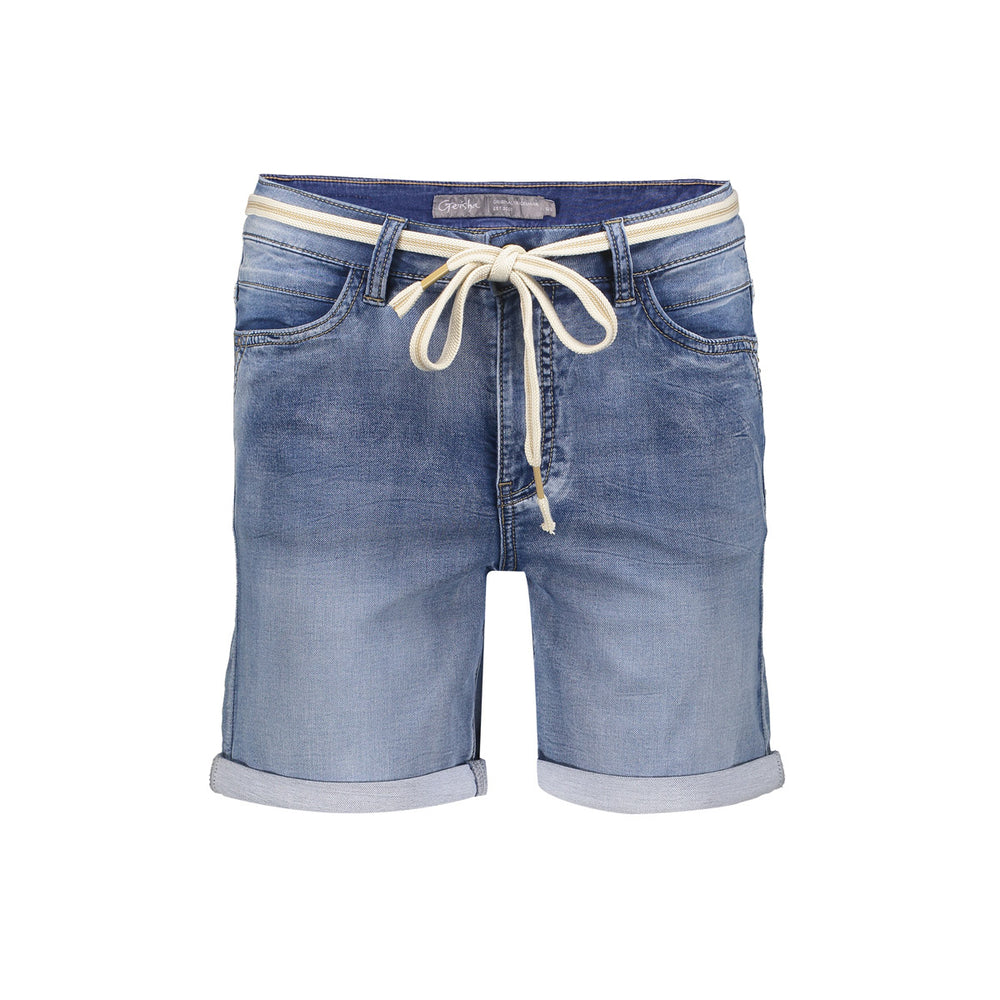 Geisha denim shorts mid blue denim
