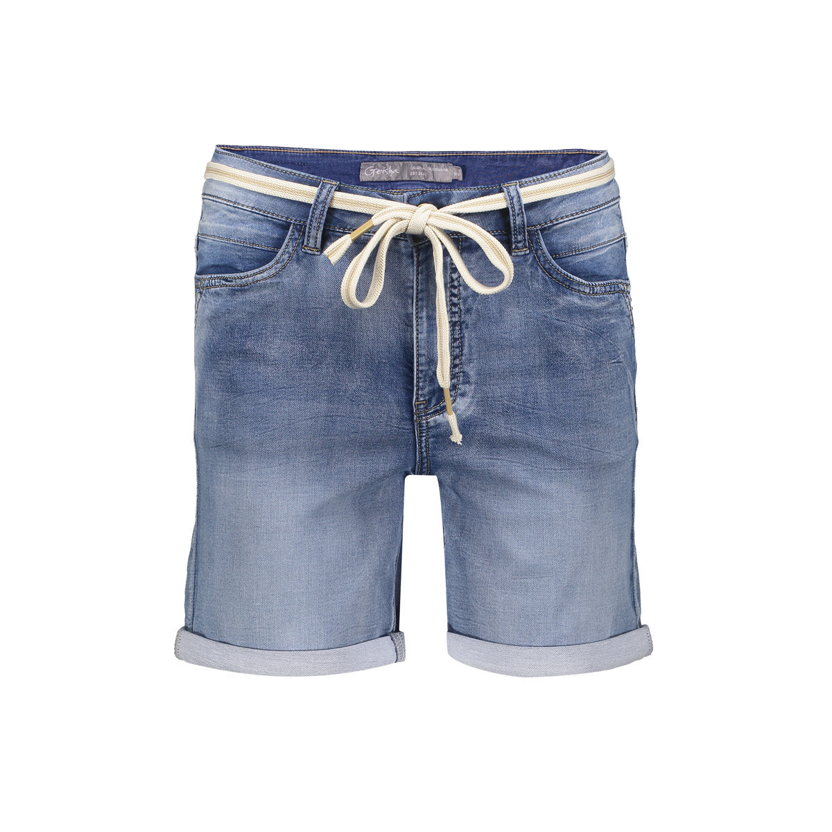 Geisha denim shorts mid blue denim