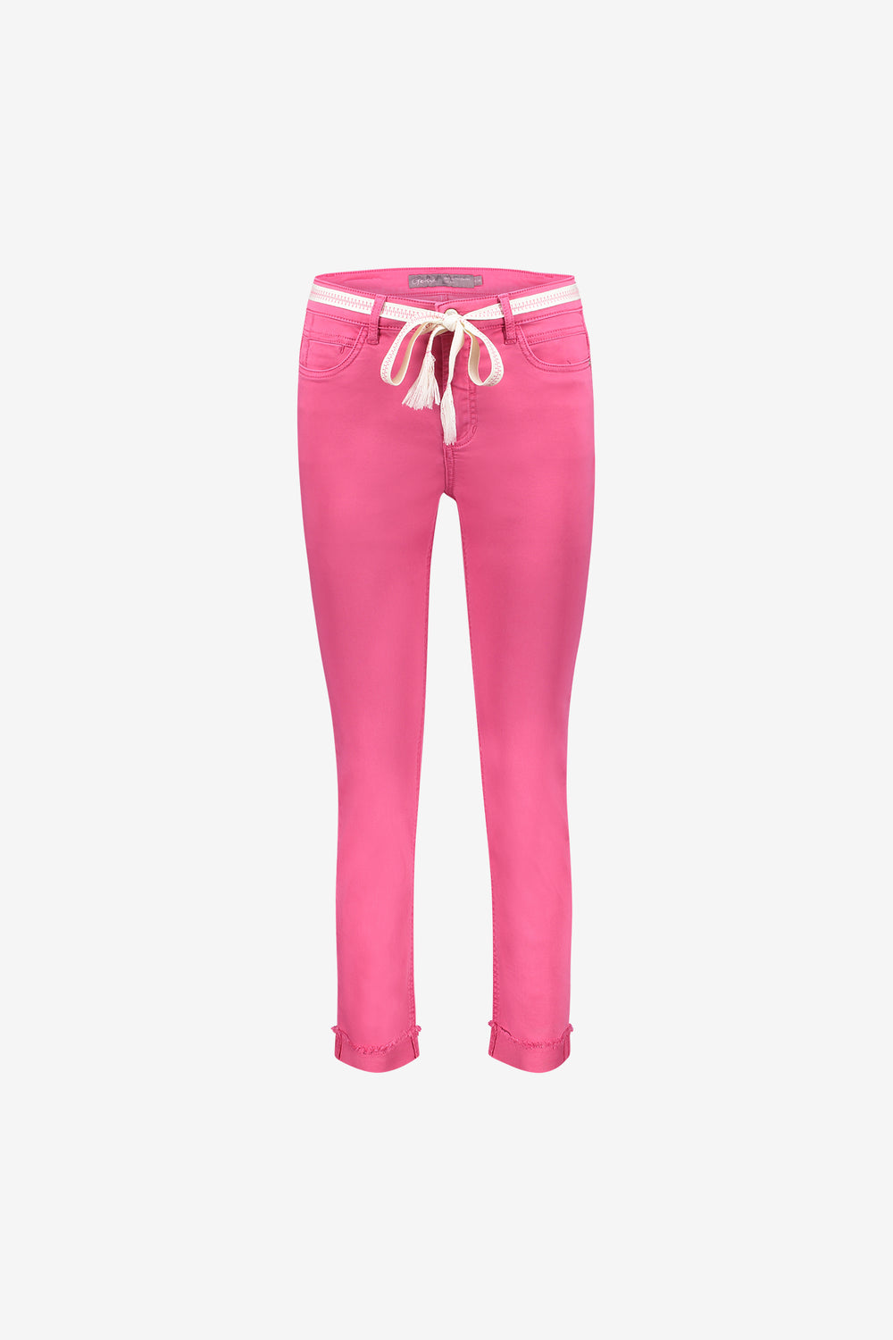 Geisha 7/8 jeans omgeslagen broekspijpen fuchsia