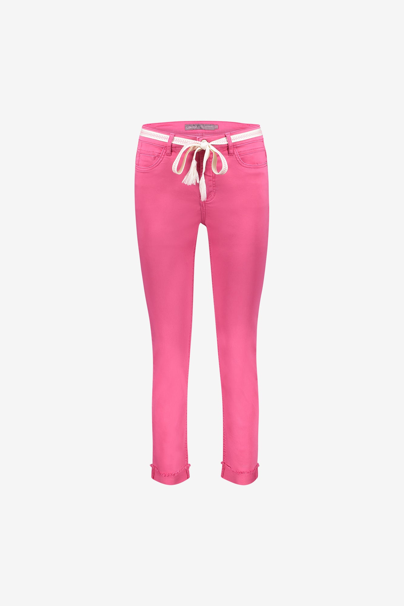 Geisha 7/8 jeans omgeslagen broekspijpen fuchsia