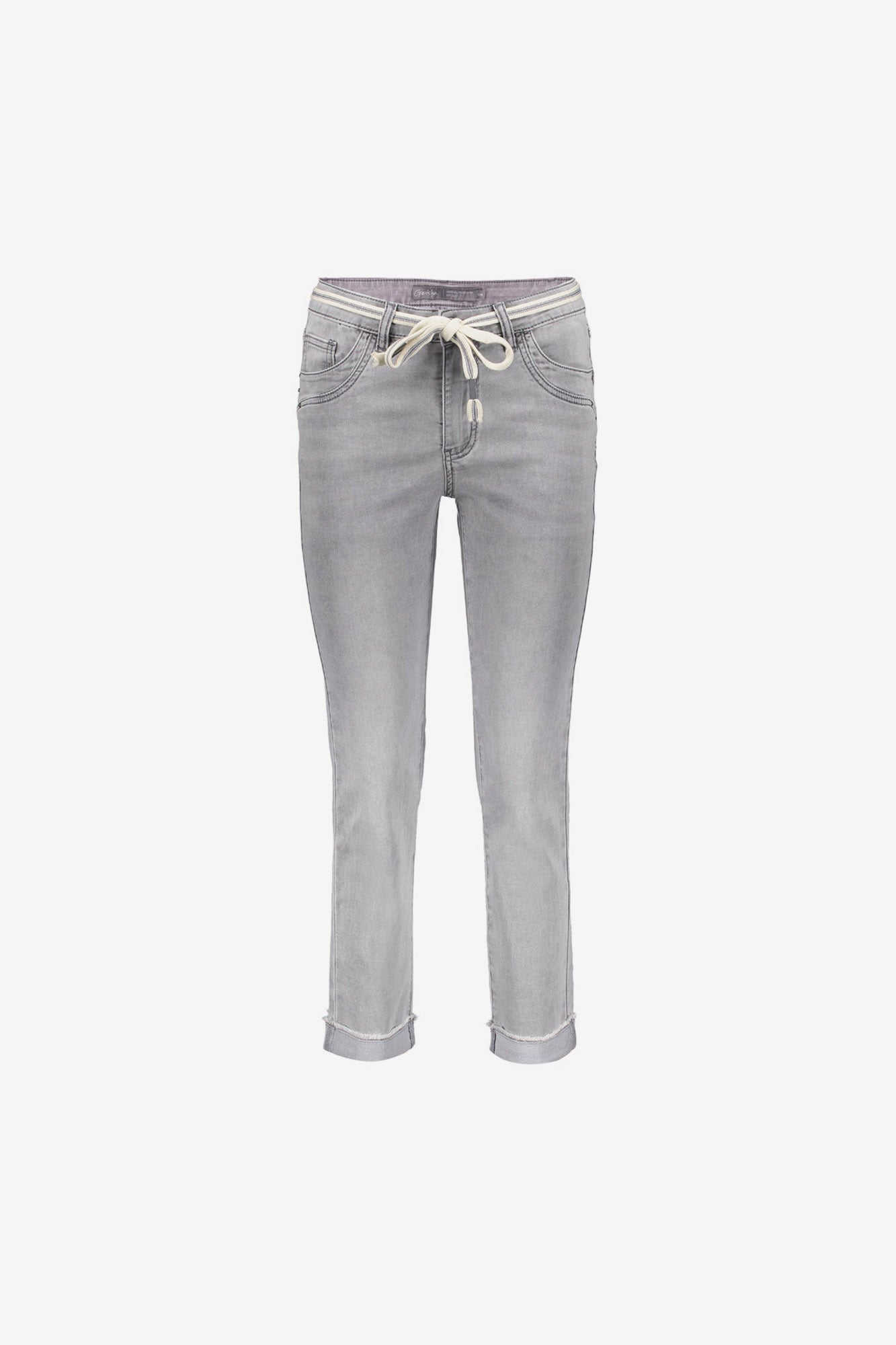 Geisha 7/8 jeans omgeslagen broekspijpen grey denim