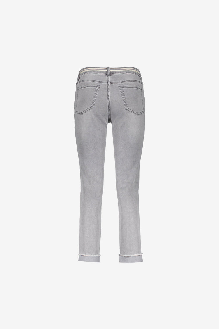 Geisha 7/8 jeans omgeslagen broekspijpen grey denim