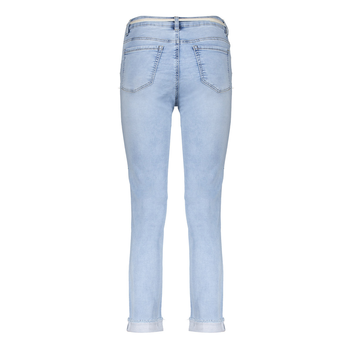 Geisha 7/8 jeans omgeslagen broekspijpen stonebleach denim