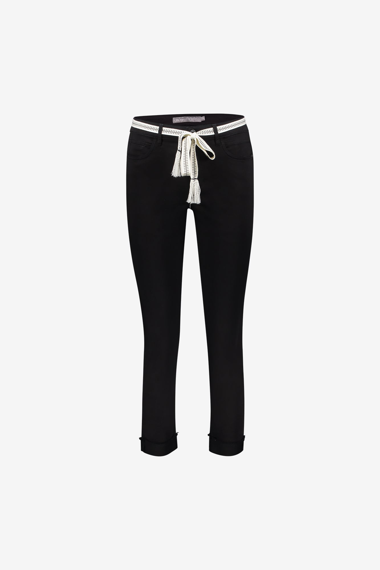 Geisha 7/8 jeans omgeslagen broekspijpen zwart