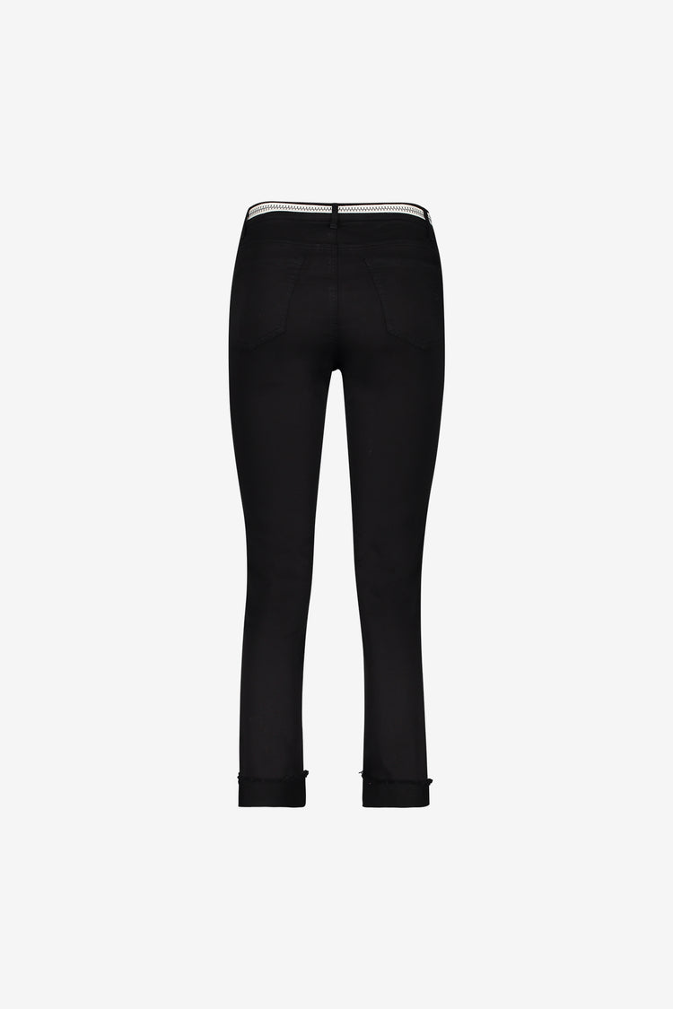 Geisha 7/8 jeans omgeslagen broekspijpen zwart