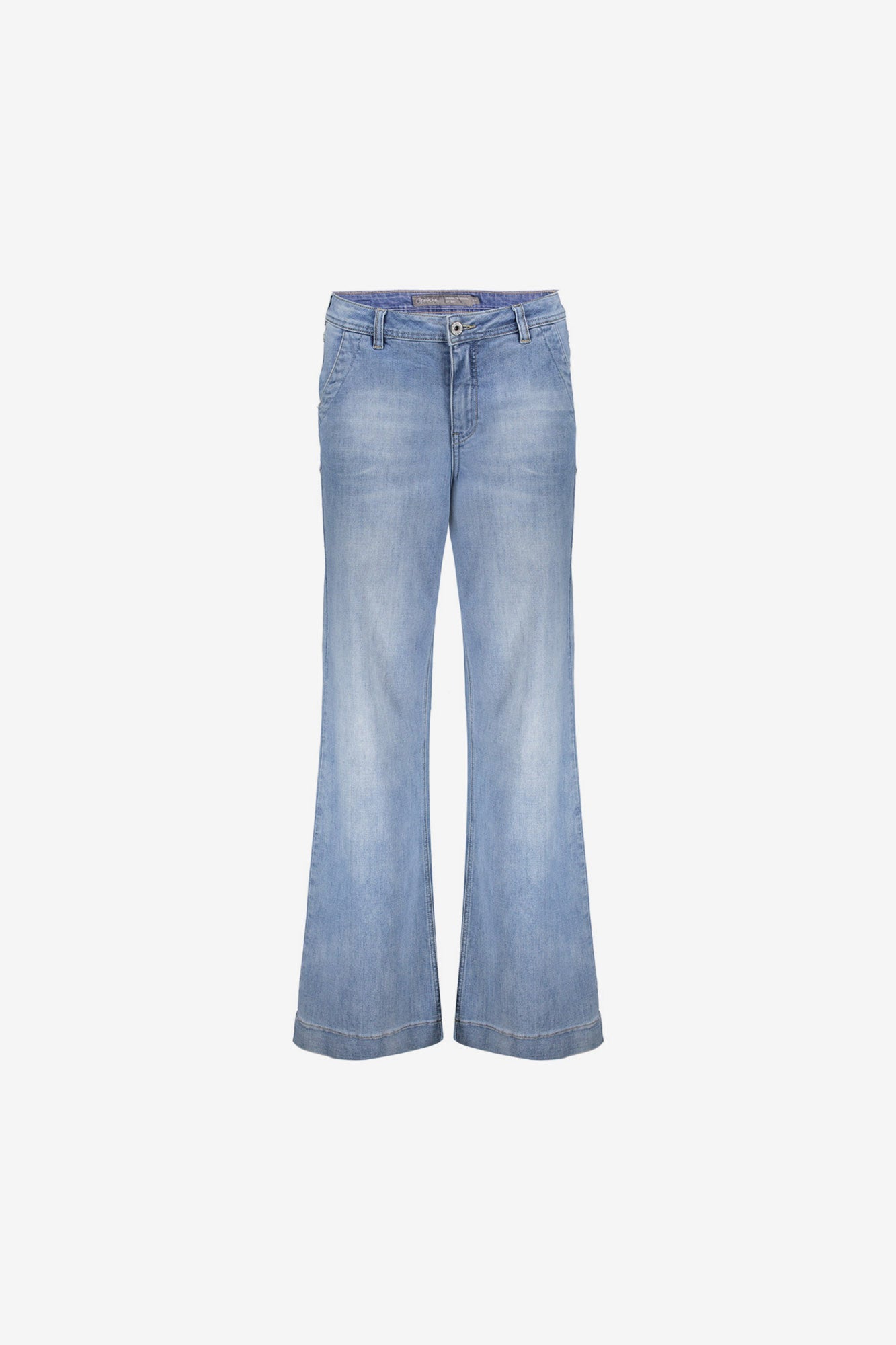 Geisha spijkerbroek wide leg stonebleach denim