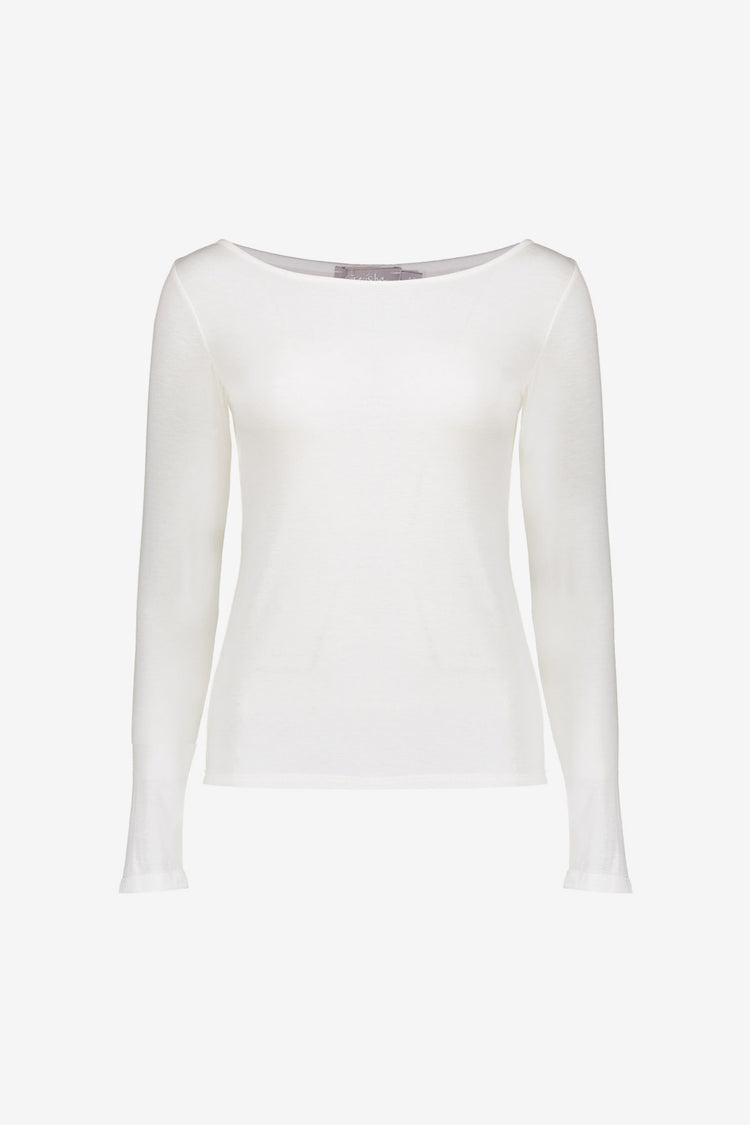 Geisha lichtgebreide cashmere trui off-white