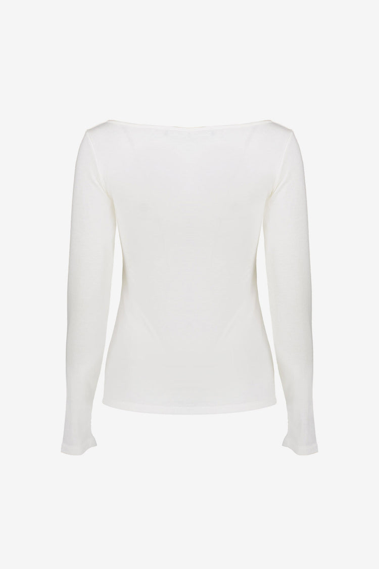 Geisha lichtgebreide cashmere trui off-white